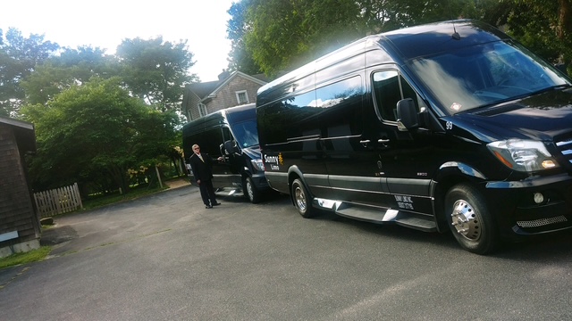 Chauffeur greeting guests